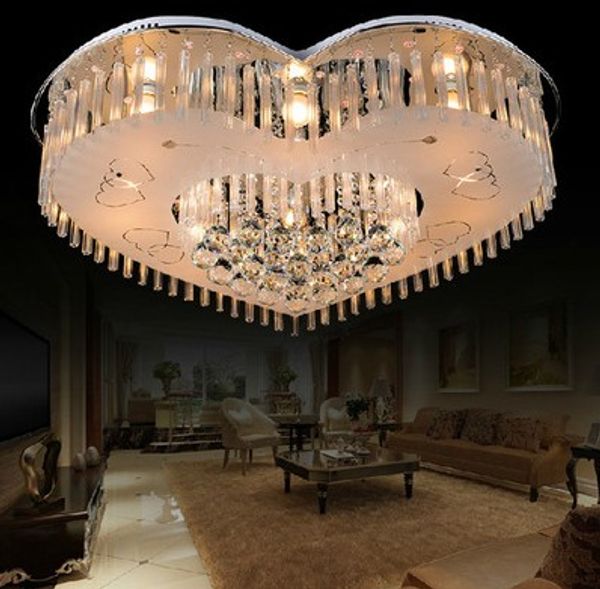 Crystal Combination Love Light Red And Blue Purple Bedroom Lamp Ceiling Lights Led Lamp Control Section Bright Modern Lamp Llfa Pendant Chandelier