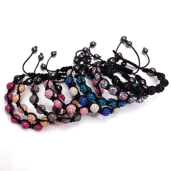 

adjustable magnetic hematite beads stretch bracelet polymer clay ceramic rhinestone anti-fatigue health care energy jewelry, Golden;silver