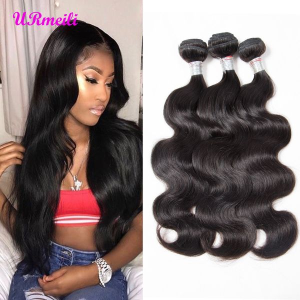 

malaysian body wave hair weave bundles 8-30 inch bundles 10a grade virgin hair natural color malaysian body wave 100% human hair extensions, Black