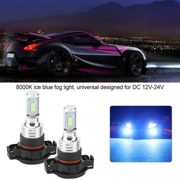 

kongyide car light 2pcs h16 1100lm led bulbs fog lamp for car ice blue headlights 8000k 80w dc 12v-24v headlights faro n25