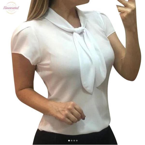 

summer womens and blouses clothes 2020 vintage white front tie blouse women tunic ladies korean fashion clothing