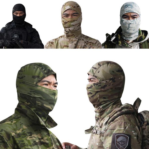 

new type camouflage cp mcbk tactical wigs riding anti-terrorism anti sand camouflage headscarf scarf bib for men and women, Black