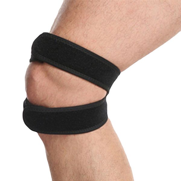 

1pcs protector sport tool fully adjustable strap sport knee pads belt knee brace support, Black;gray