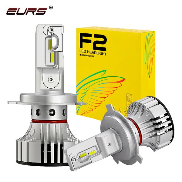 

eurs f2 led car headlight h4 led h7 canbus h1 h8 h9 h11 9005 9006 72w 12000lm 6500k car styling auto headlamp fog light bulbs