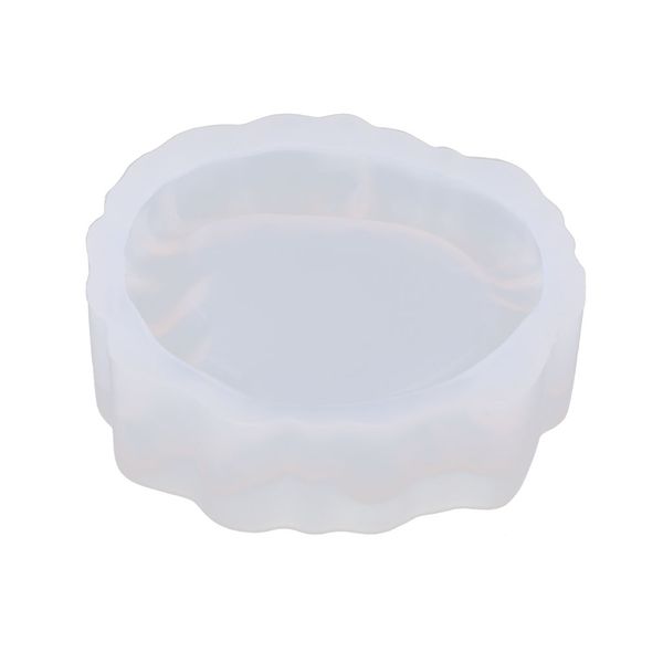 

clear silicone mold for coaster making dried flower soap mold resin