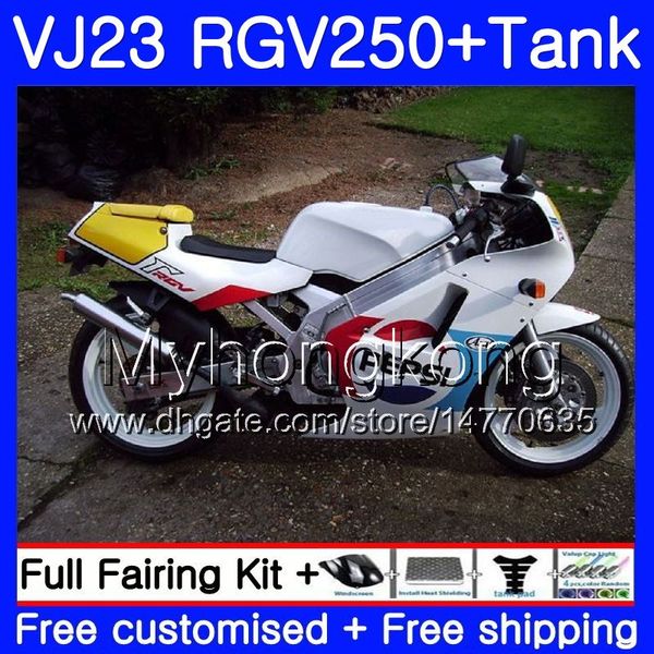 Karosserie + Tank für Suzuki VJ23 RGV-250 1988 1994 1995 1996 1997 1998 309HM.51 RGV250 VJ21 VJ 22 RGV 250 Rahmen heißweiß 88 94 95 96 97 98 Verkleidung