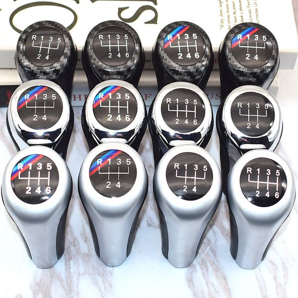 

gear shift knob for 1 3 5 6 series e46 e53 e60 e61 e63 e65 e81 e82 e83 e87 e90 e91 e92 x1 x3 x5 m chromed matte carbon fiber