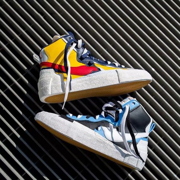 

blazer mid high sacai basketball legend blue with the dunk men trainers toki slip txt sports skate avant-garde trail sneakers shoes 112516, Black