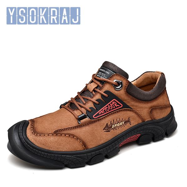 

new cowhide men hiking shoes waterproof trekking shoes breathable climbing sneakers sports anti-slip hunting