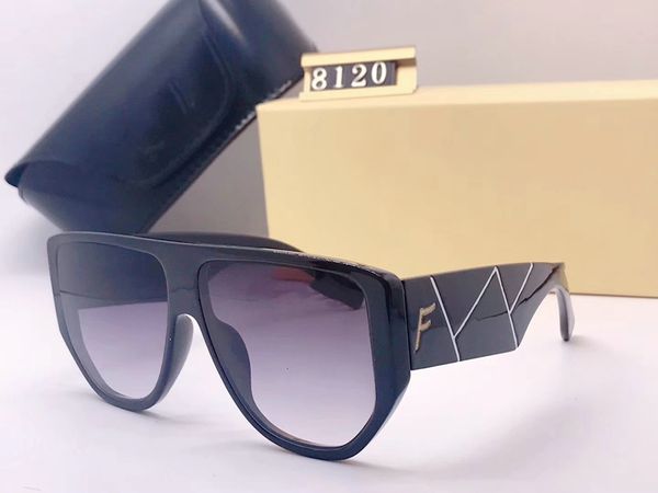 

designer luxury mens womens brand oversized black sunglasses fashion oval sun glasses uv protection lens coating plated frame with box 8120, White;black