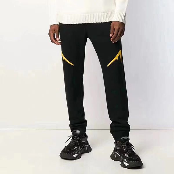 

fends luxury mens designer pants high end brand trend fashion trousers classic eyes print quality cotton street hip hop sports pants selling, Black