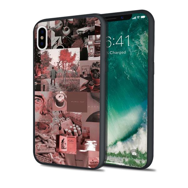 

fundas luxury pink aesthetic art case for iphone 11 pro xs max xr 8 7 6s plus 5s se 5 case soft silicone cover