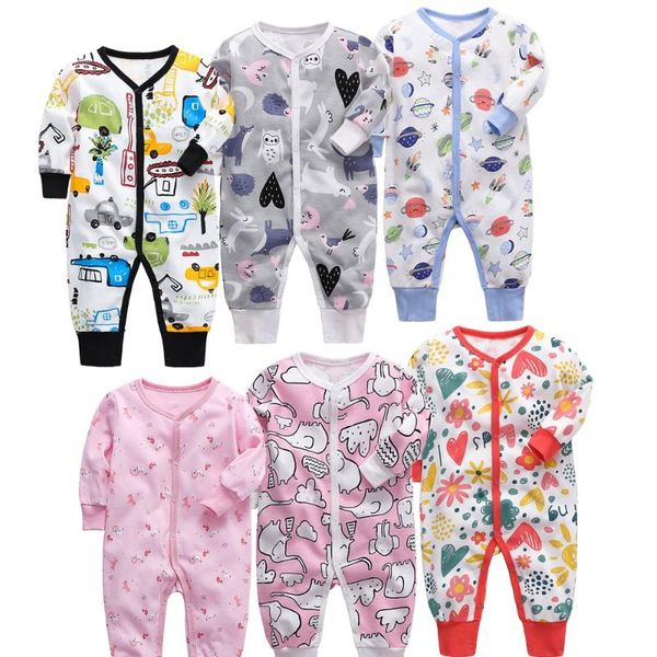 

100% cotton newborn baby clothes spring autumn long sleeve jumpsuit infant baby cartoon animal rompers climbing pajamas, Blue
