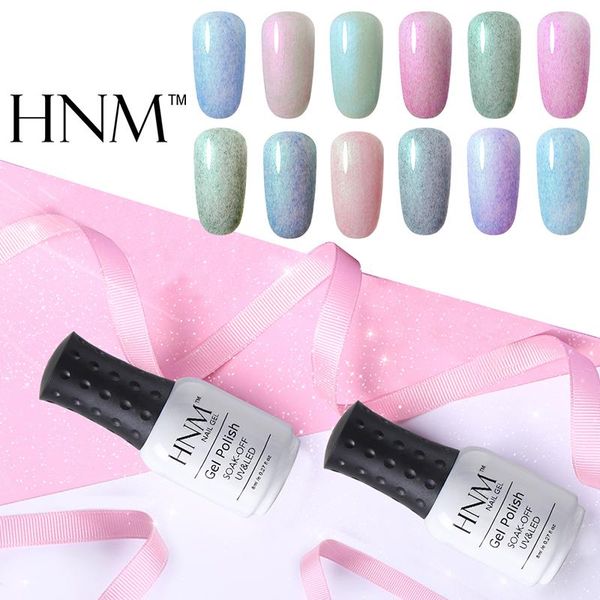 

hnmpearly fax fur series lucky lacquer uv gel nail polish 8ml led lamp gel nail polish semi permanent soak off gelpolish, Red;pink