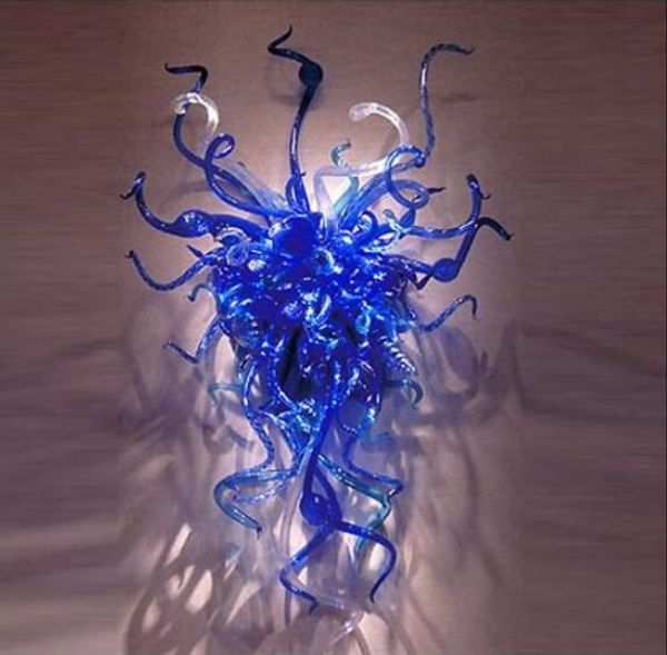 

italy designed lamps modern art deco sconce hand blown blue glass wall lighting for home hallway decor