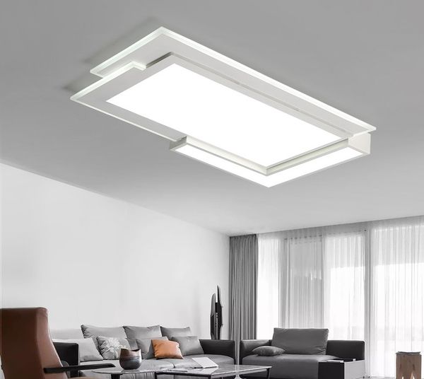 2019 Acrylic Modern Ceiling Lights For Living Room Bedroom White Simple Plafon Led Ceiling Lamp Home Lighting Fixtures Ac85 260v Llfa From Nimiled