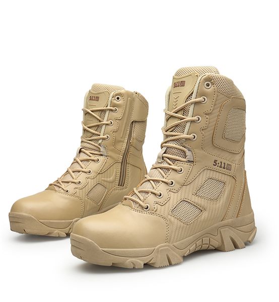Vendita calda-Men Desert Tactical Boots Mens Work Safty Shoes SWAT Army Boot Tacticos Zapatos Stivaletti da combattimento alla caviglia