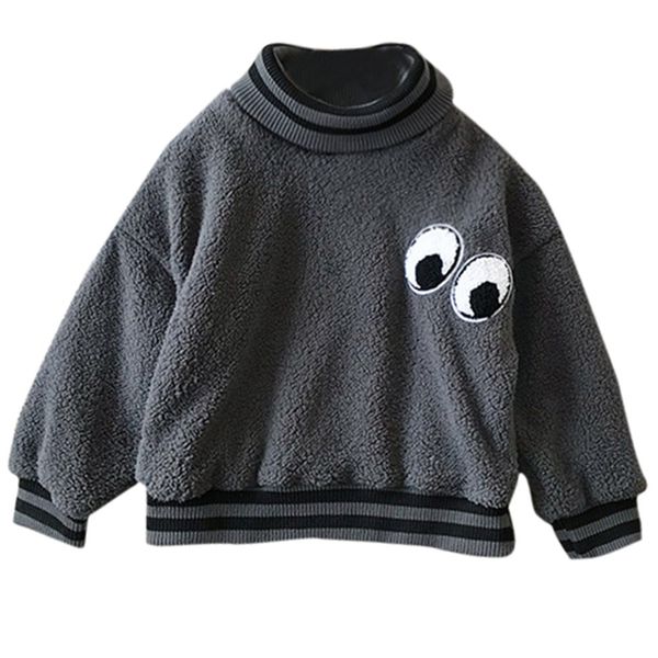

winter children's sweatshirts toddler baby kids girls boy eyes thick warm pullover clothes sweatshirts for kids outwear #q6, Black