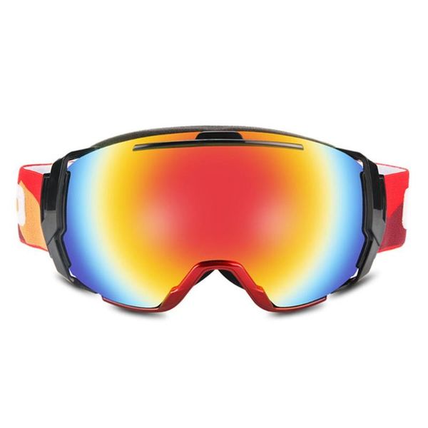 

ski goggles anti-fog soft sponge adjustable elastic strap snowboard riding goggles