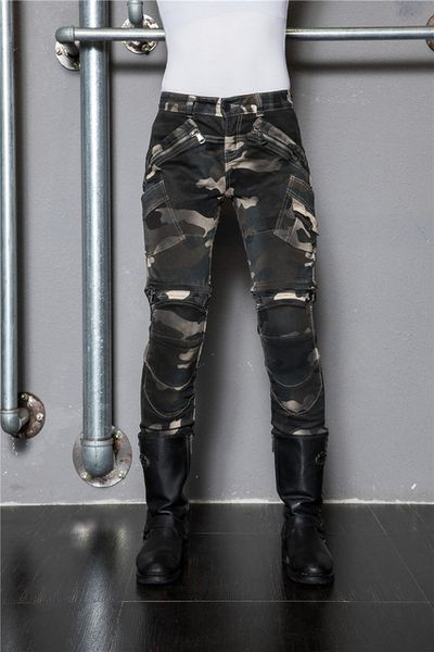 

uglybros camouflage motorcycle jeans shorts locomotive protective pants women's moto pants removable protector racing