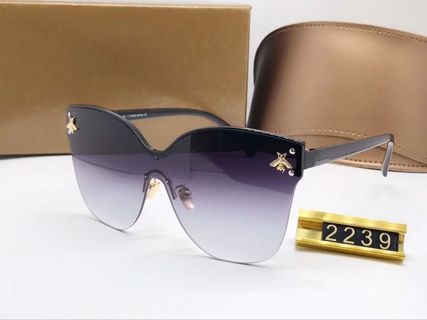 

2019 new luxury women bee brand ungla e fa hion oval un gla e uv protection len coating mirror len framele frame ungla e