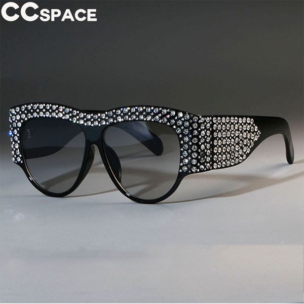 

45482 luxury square sunglasses women oversized rhinestone frame bling diamond glasses fashion shades y200619, White;black