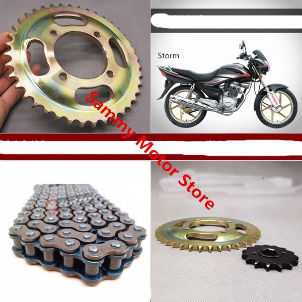 

sdh125-46b-46a-52 roller motorcycle chain with 37t/38t/40t/43t 15t front rear sprockets