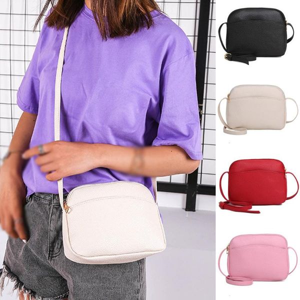 

ђѬожай плеа ђмки женин / девђки pure color лии аблон молни мгка кожа crossbody ђ