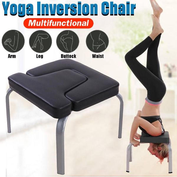 

43*42*37cm yoga aids workout chair headstand stool multifunctional sports exercise bench fitness equipment black