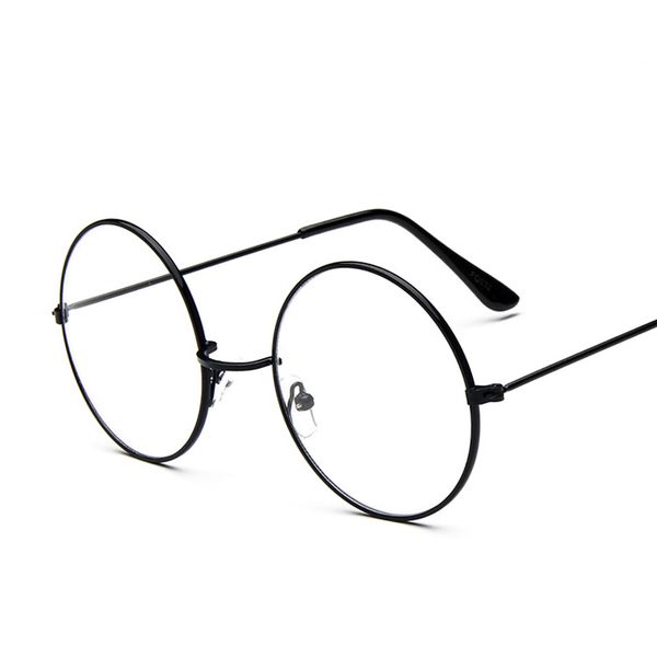 

round glasses frames metal frames computer glasses spectacle clear lens optical female transparent eyeglasses, Silver