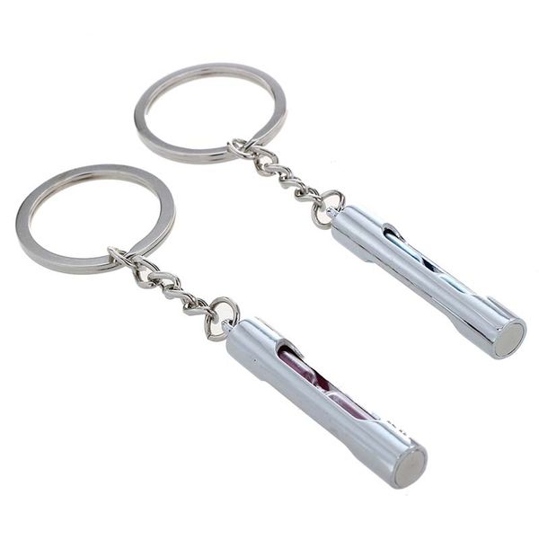 

2 classic hourglass key chains sand timer keychains for perfect valentine's day gift pink blue