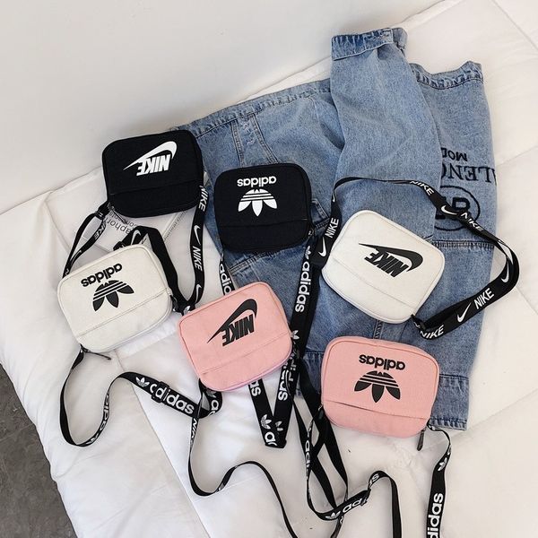 

casual canvas crossbody bag tide brand women mini bag with logo fashion mens bag for outdoor sports