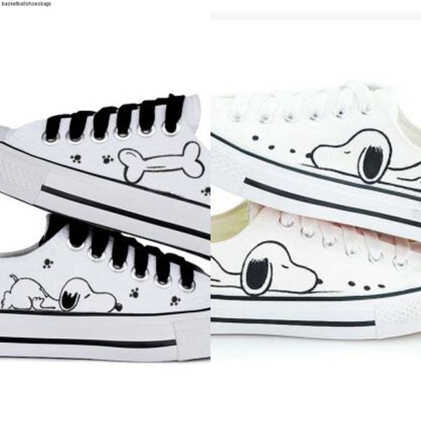 

original 2016 summer women casual shoe snoopy rascal rabbit hand-painted canvas shoes low shallow mouth black lacing canv