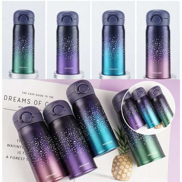 

350/500ml travel mug tea coffee vacuum bottle thermos water bottle insulated flask new starry sky gradient ramp vacuum cup