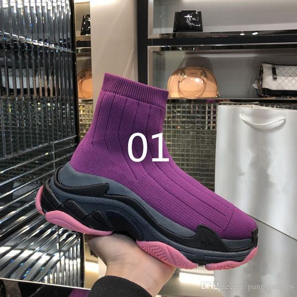 

2019 new fashion paris triple-s designer shoes sneakers triple s mens casual women designer casual sports trainers zapatos 16819l14, Black