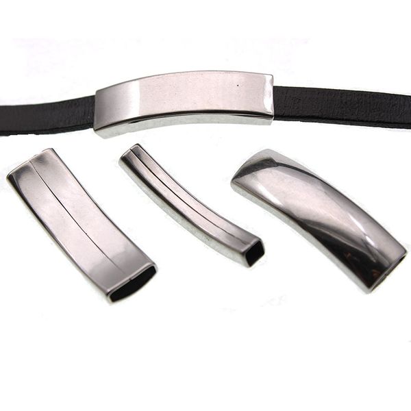 

5pcs 316l stainless steel slide charms beads for jewelry making fit leather bracelet diy handmade jewelry findings accessories