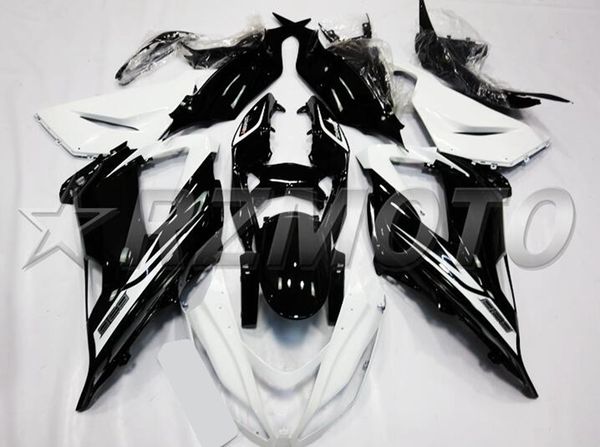 

4gifts new abs injection mold motorcycle fairings kits fit for kawasaki ninja zx-6r 599 zx6r 2013 2014 2015 2016 2017 black white luster