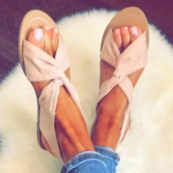 

europe summer 2019 new women sandals falts fashion casual shoes woman rome sandals solid slip-on shallow plus size 35-43, Black