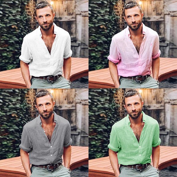 

summer mens designer shirts fashion casual solid color long sleeve shirts simple style mens clothing, White;black