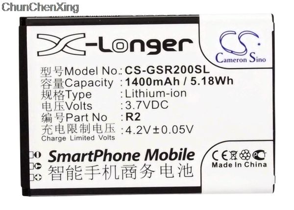 

cameron sino 1400mah battery for gsmart r2, roma r2