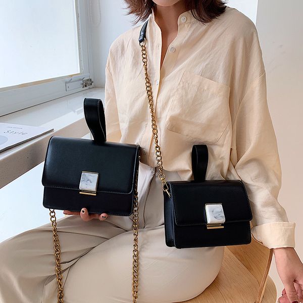 

size women's bag 2019 new texture chain antenna baby shoulder messenger bag women