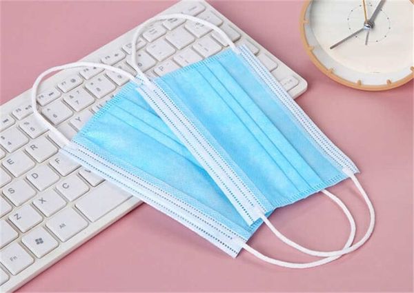 

10 face mask синий 1pcs adultren mouth3 слои синий цвет пыли dust mask