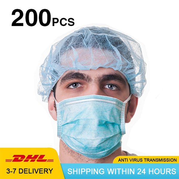 

200pcs hospital 3ply meltblown health mouth disposable face mask maska mascarilla mascherine