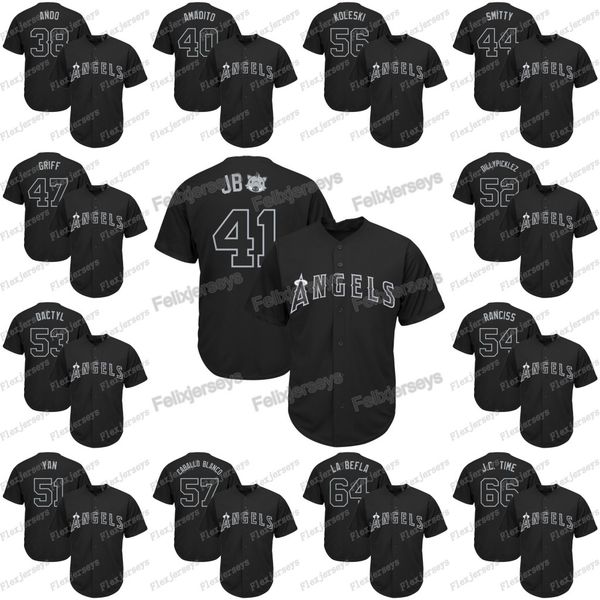 

41 Justin Bour 2019 Players Weekend Kole Calhoun Jose Suarez Trevor Cahill Dillon Peters Jamie Barria Justin Anderson Angels Jersey