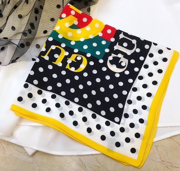 

2020 silk scarf size 50cm*50cm f letter style retro female headband lady shawl 3 colors no box, Blue;gray