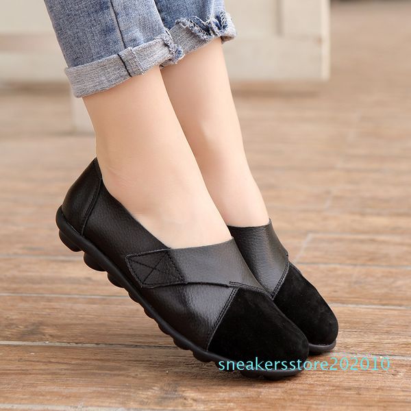 

women shoes casual wild women singles shoes low-comfortable middle-aged and old peas large size 41 42 43 44 s10, Black