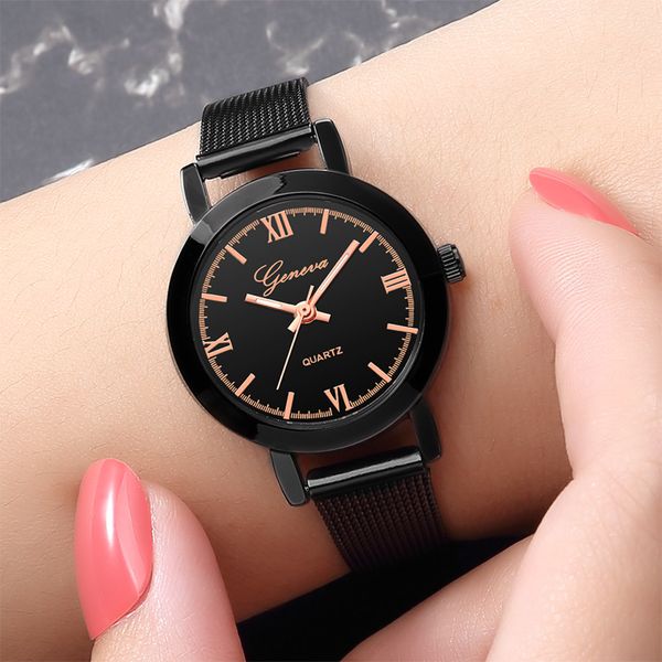 

luxury women stainless steel watch analog quartz bracelet wrist ladies women wrist watches dress watch gifts party decorat, Slivery;brown
