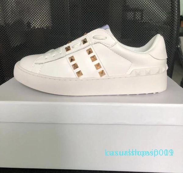 

selling fashion men women designer shoes open black bandage classic real leather casual shoes quality with box size 35-46 c19