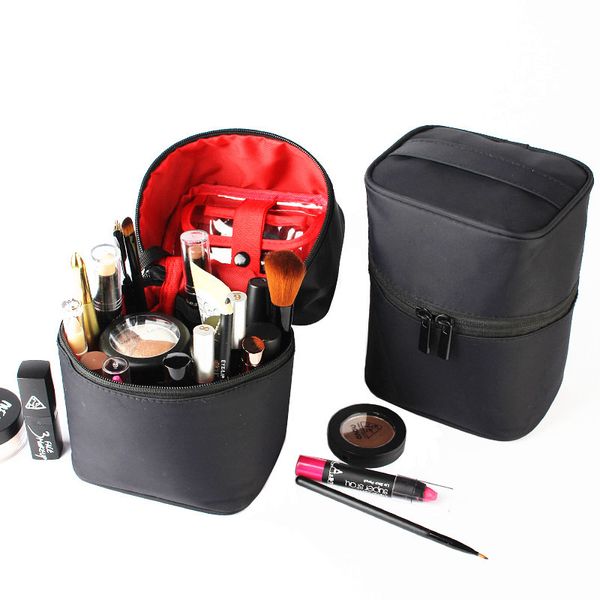

new round women cosmetic bag makeup case beautician toiletry kit brushes lipstick essential oil storage organizer make up pouch