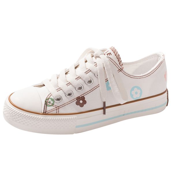 

haiyan blue canvas shoes women's tide 2019 autumn new fashion flat shoes casual comfortable women's, Black